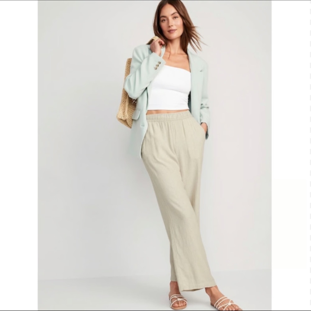 Old Navy Linen Blend Wide Leg Pant